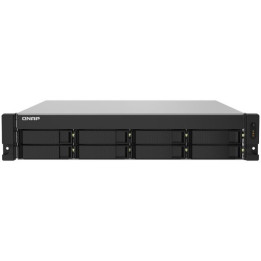 QNAP 8-Bay AL324 quad-core 1.7 GHz rackmount NAS with 250W redundant PSU, 4GB DDR4 UDIMM RAM, SATA 6Gb/s, 2x 10GbE SFP+, 2x 2.5G