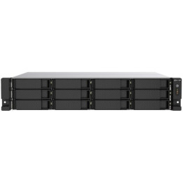 QNAP 12-Bay 12-bay rackmount NAS, AMD Ryzen V1000 series V1500B 4C/8T 2.2GHz, 8GB DDR4 RAM 10GbE & M.2 NVMe/SATA SSD USB 3.2 Gen