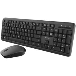 CANYON SET-W20 UK/US Keyboard+Mouse Velvet Wireless Black