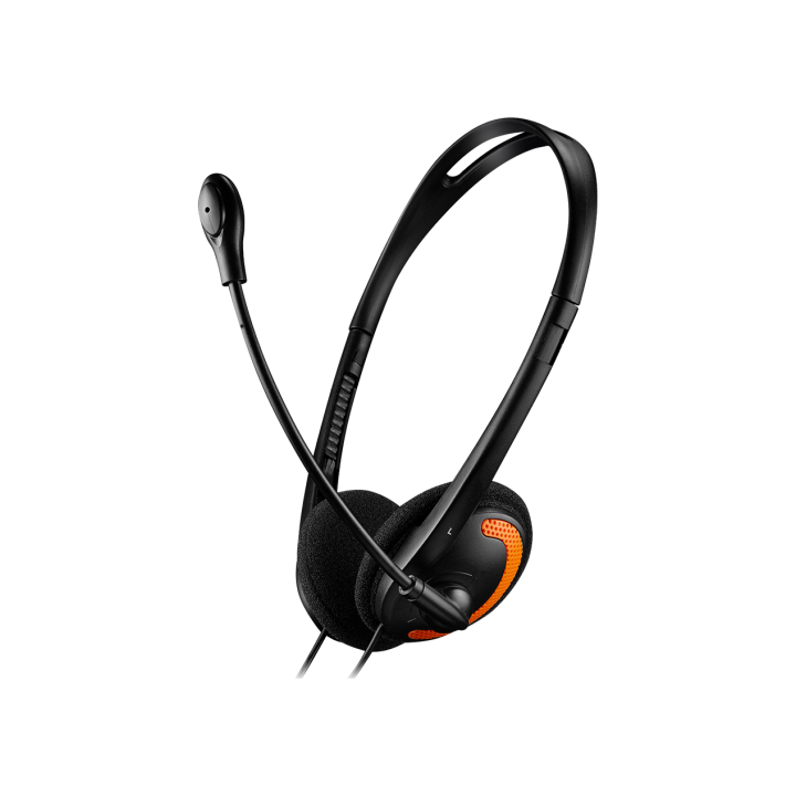 CANYON PC headset HS-01 PC Mic Flat 1.8m Black Orange