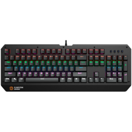 CANYON Hazard GK-6, Wired multimedia gaming keyboard with lighting effect, 108pcs rainbow LED, Numbers 104keys, EN double inject
