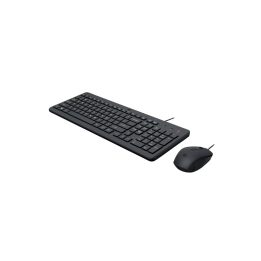 HP 150 Wired Keyboard and Mouse Combo – USB Plug-and-Play Desktop Set