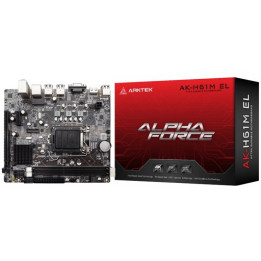 Arktek Intel H61 Chipset, Socket LGA1155, Dual Channel DDR3, Integrated Intel Graphics X4500 HD, 2 x DDR3 Slots, Realtek 10/100/