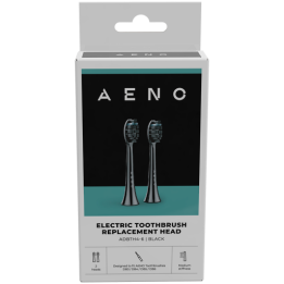 AENO Replacement Toothbrush Heads for DB3/DB4/DB5/DB6, Black, 2 pcs