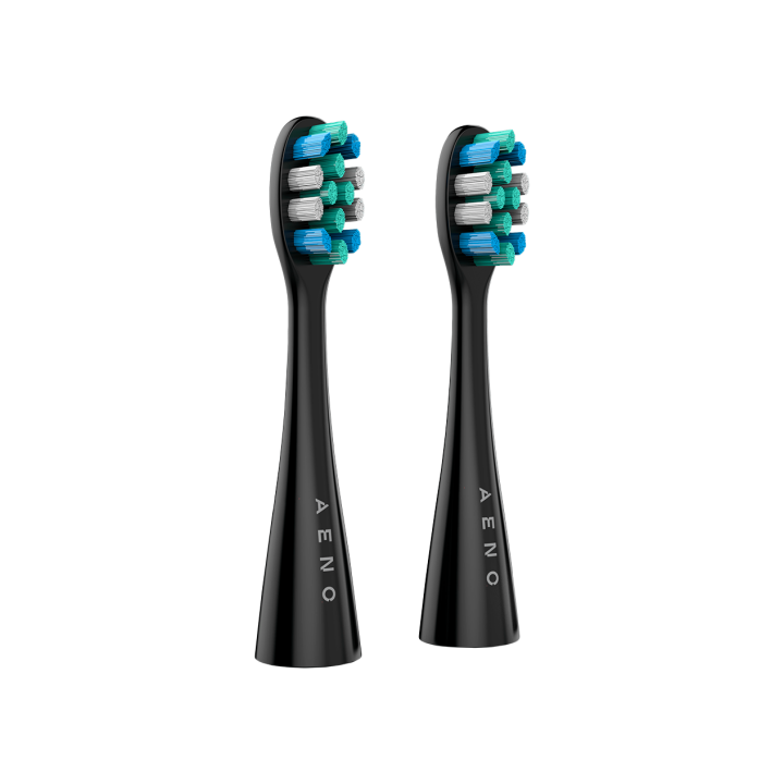 AENO Replacement Toothbrush Heads for DB1S/DB2S, Black, 2 pcs