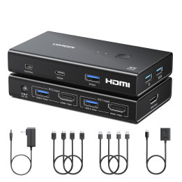 UGreen HDMI 2.0 KVM Switch 2-In-1 Out