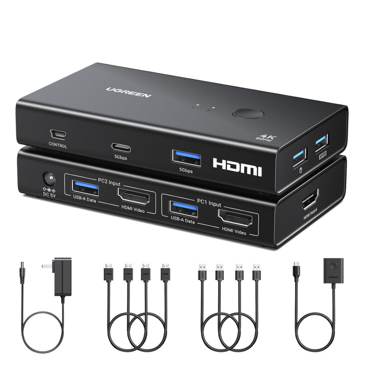 UGreen HDMI 2.0 KVM Switch 2-In-1 Out