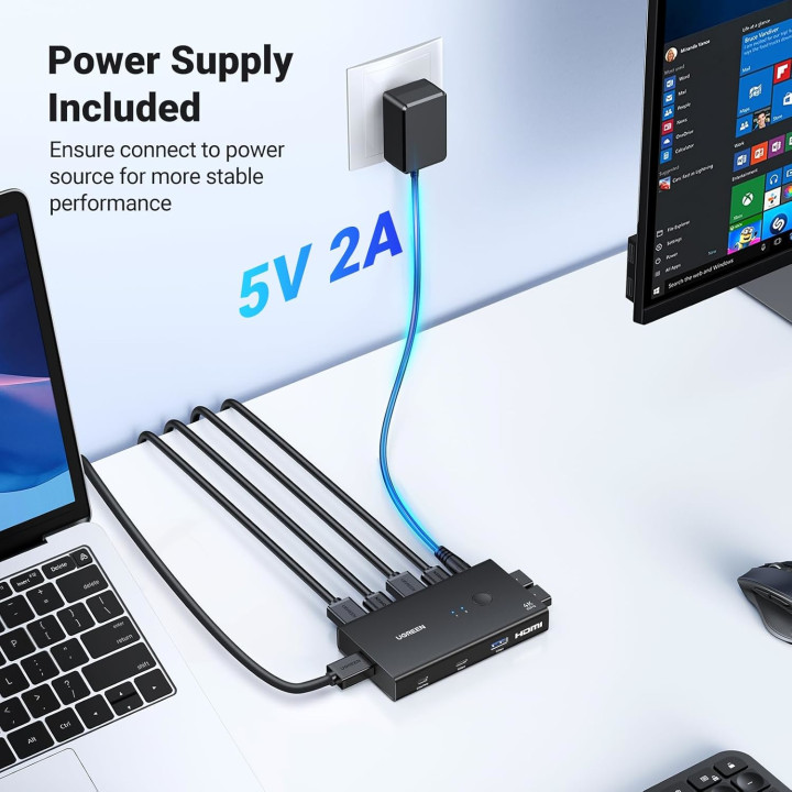 UGreen HDMI 2.0 KVM Switch 2-In-1 Out