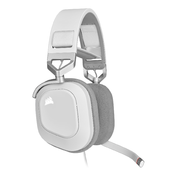 Corsair HS80 RGB USB Wired Over-Ear Gaming Headset — White