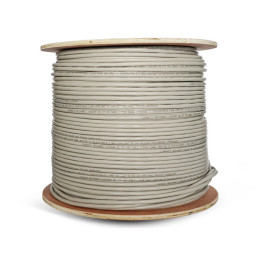 Linkbasic 305m Drum Cat5e Solid Shielded Grey FTP Cable