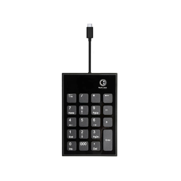Port Black USB-A & USB-C Numeric Keypad
