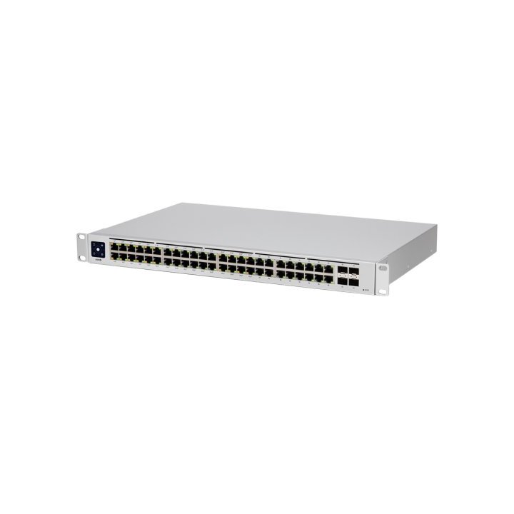 USW-48-PoE is 48-Port managed PoE switch with (48) Gigabit Ethernet ports including (32) 802.3at PoE+ ports, and (4) SFP ports. 