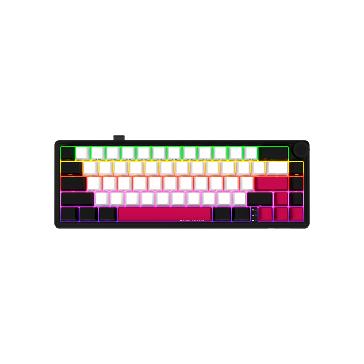 LORGAR KBP70MW, Wireless 65% Mechanical Gaming Keyboard Pro, Black/red, EN layout