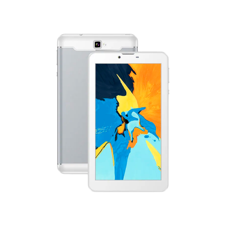 VGKE 7" 3G Tablet, Quad Core Mediatek CPU, 1GB RAM, 16GB Storage, Android 10 - Tablet cover inside Box - Silver