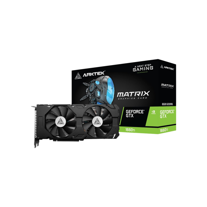 Arktek Geforce GTX1660Ti GDDR6 6GB 192BIT Twin Fans Graphics Card
