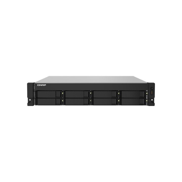 QNAP 8-Bay AL324 quad-core 1.7 GHz rackmount NAS with 250W redundant PSU, 4GB DDR4 UDIMM RAM, SATA 6Gb/s, 2x 10GbE SFP+, 2x 2.5G