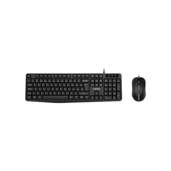 CANYON SET-1 EN Keyboard+Mouse Wired Black