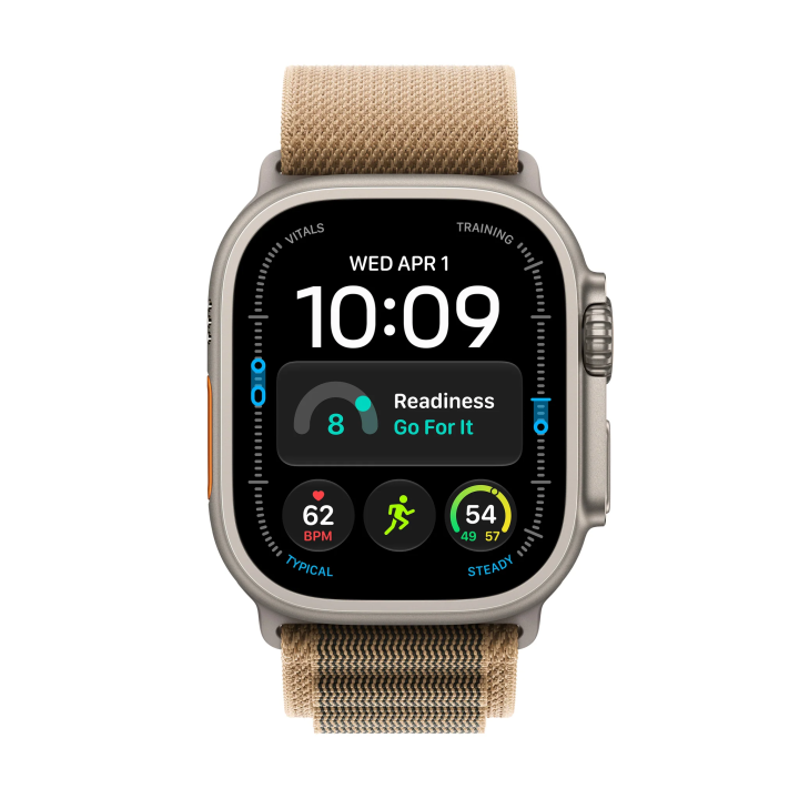 Apple Watch Ultra 4 GPS + Cellular 49mm Natural Titanium Case with Desert Alpine Loop - S