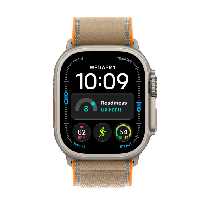 Apple Watch Ultra 4 GPS + Cellular 49mm Natural Titanium Case with Sand Trail Loop - M/L
