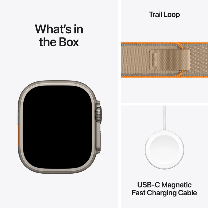 Apple Watch Ultra 4 GPS + Cellular 49mm Natural Titanium Case with Sand Trail Loop - M/L