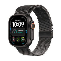 Apple Watch Ultra 4 GPS + Cellular 49mm Black Titanium Case with Black Titanium Milanese Loop - M