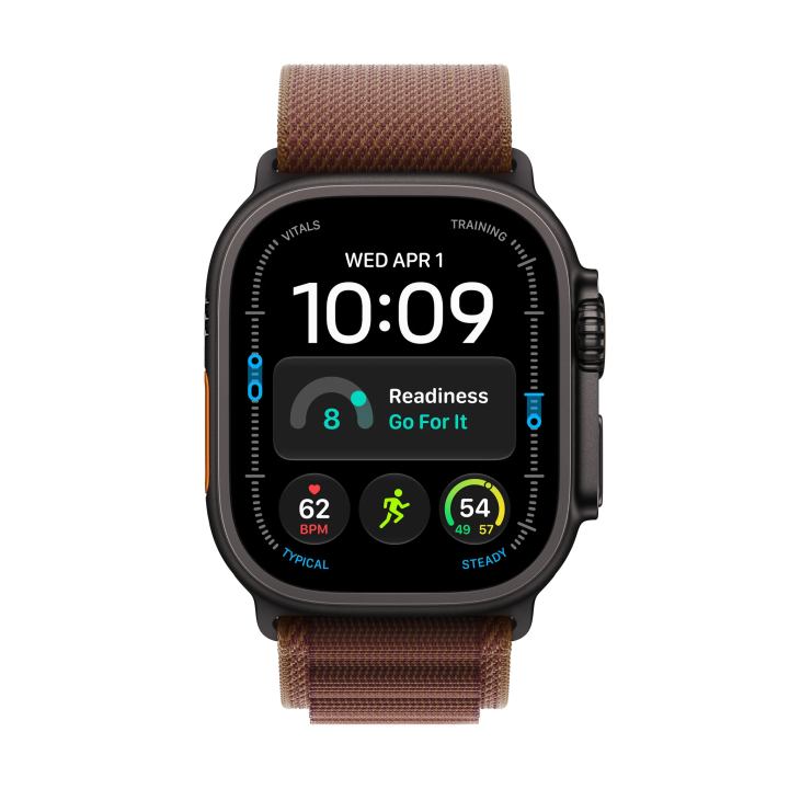 Apple Watch Ultra 4 GPS + Cellular 49mm Black Titanium Case with Burgundy Alpine Loop - M