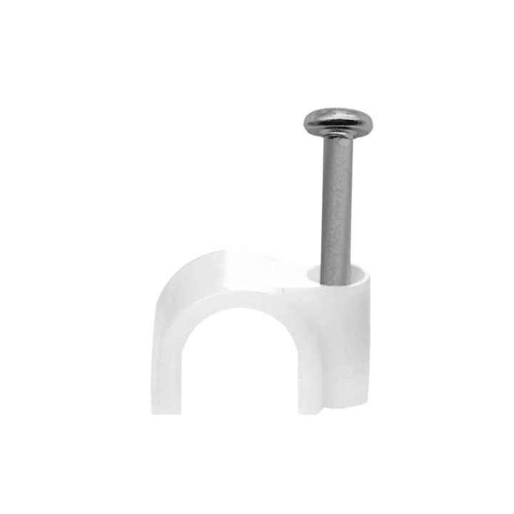 6mm Cable Clips 100 Pack White