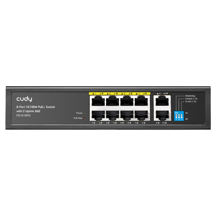 Cudy 8 Port Fast Ethernet PoE 115W 2 Gigabit Switch 