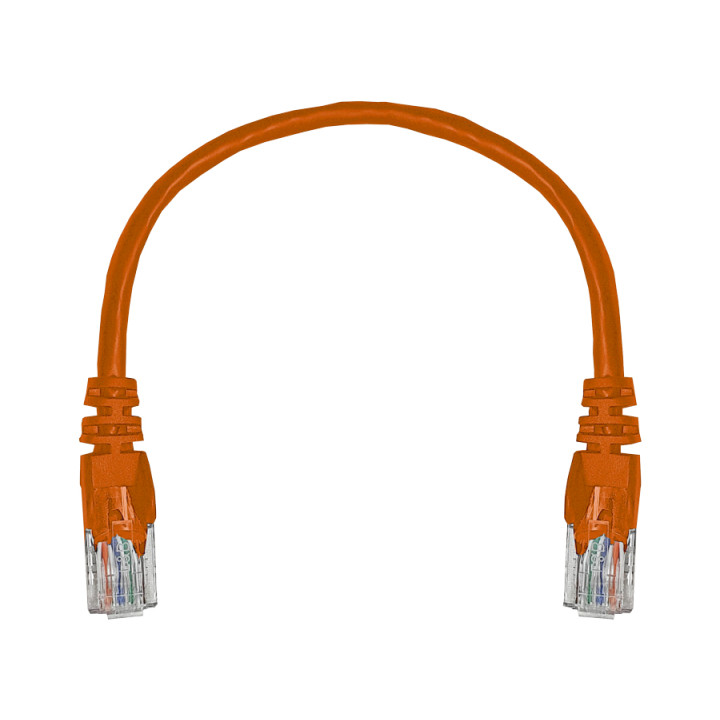 Linkbasic 22cm UTP Cat5e Flylead Orange