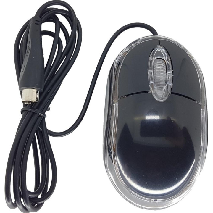 OPTICAL MOUSE PS2 BLACK 3 BUTTON