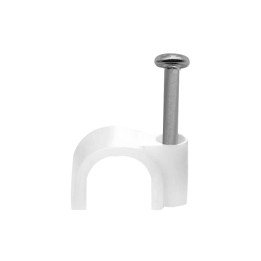 8mm Cable Clips 100 Pack White