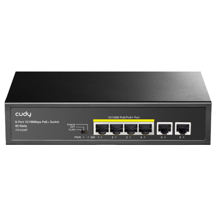 Cudy 6 Port Fast Ethernet 4 PoE 60W Switch
