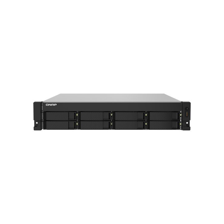 QNAP 8-Bay AL324 quad-core 1.7 GHz rackmount NAS with 250W redundant PSU, 4GB DDR4 UDIMM RAM, SATA 6Gb/s, 2x 10GbE SFP+, 2x 2.5G
