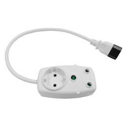 Multi Plug 1x16A 1x5A 0.5m IEC Cord White