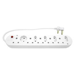 Multi Plug 5x16A 5x5A 0.5m Cord White