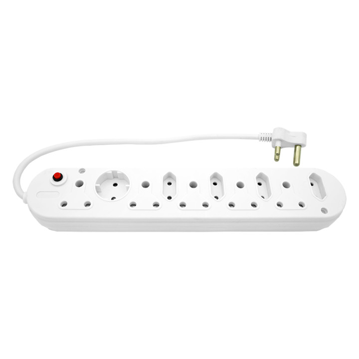 Multi Plug 5x16A 5x5A 0.5m Cord White
