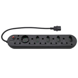 Multi Plug 5x16A 5x5A 0.5m IEC Cord Black