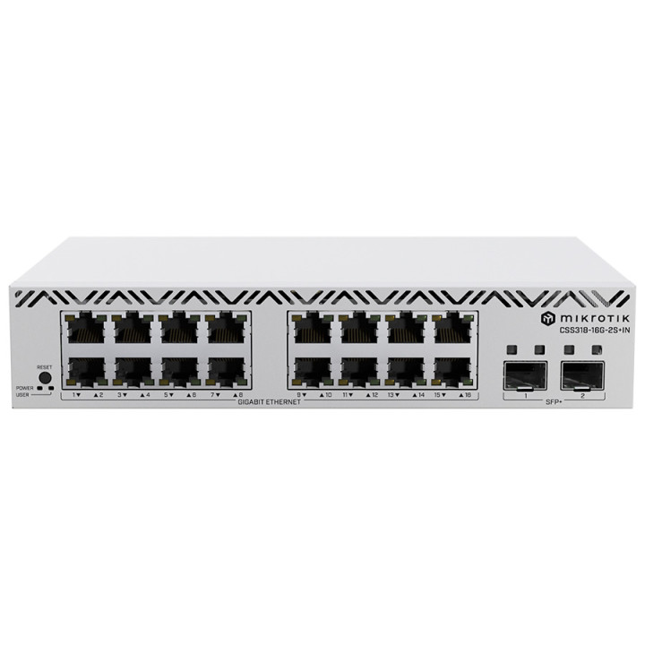MikroTik SWoS Cloud Smart Switch 16 Port Gigabit 2 SFP+ 
