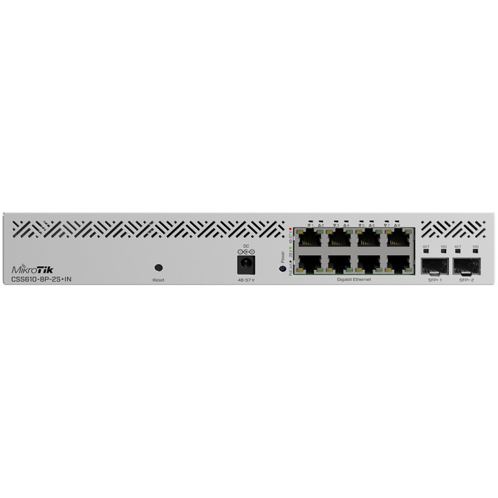 MikroTik SwOS Lite Cloud Smart Switch 8 Port PoE 2 SFP+ 