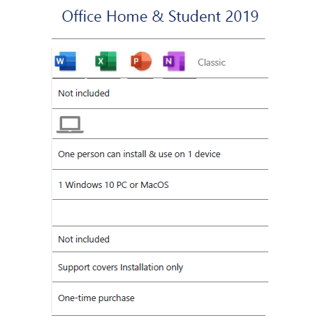 Office 2019 Home and Student