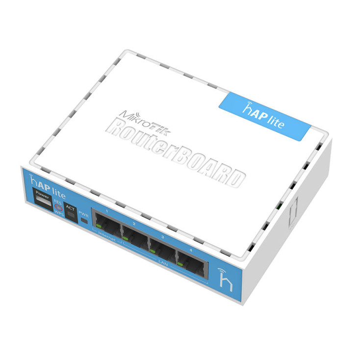 MikroTik hAP Lite 4 Port Ethernet 300Mbps WiFi 4 Router 
