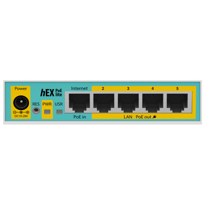 MikroTik hEX PoE Lite 5 Port Ethernet 4 PoE Router 