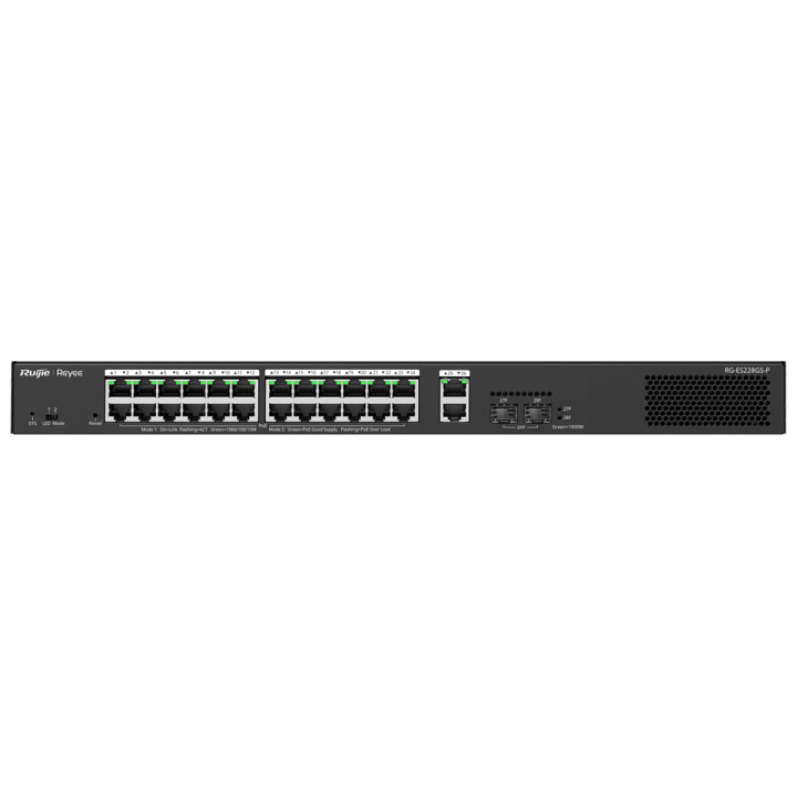 Reyee 26 Port Gigabit with 24 PoE 370W 2SFP Smart Managed Switch 