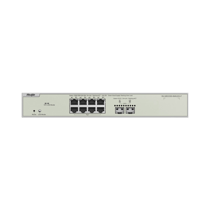 Reyee 8 Port 2.5Gbps PoE 240W 2SFP+ Layer 2+ Smart Managed Switch 