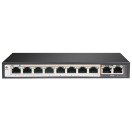 Scoop 8 Port Fast Ethernet PoE 96W 2 Gigabit Switch