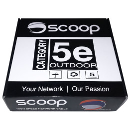 Scoop 100m Box Cat5e Outdoor FTP CCA Cable