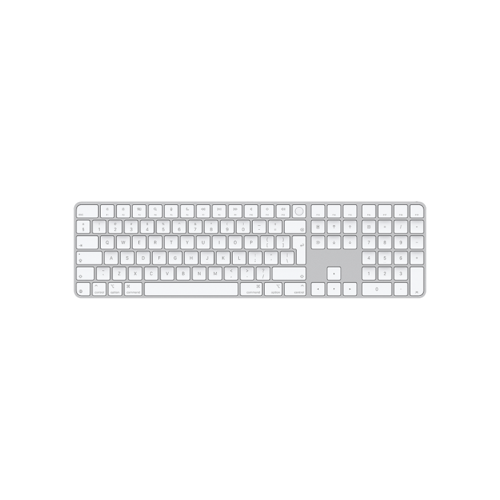 Magic Keyboard with Touch ID and Numeric Keypad for Mac models with Apple silicon - International English - White Keys,Model A31