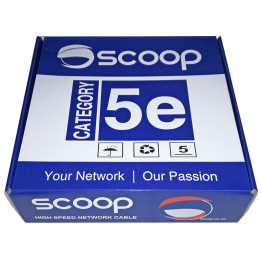 Scoop 100m Box Cat5e CCA Grey UTP Cable