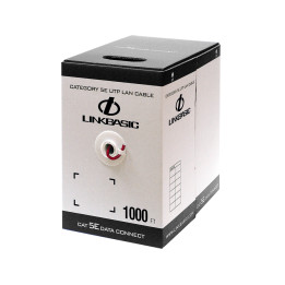 Linkbasic 305m Box Cat5e Solid Red UTP Cable