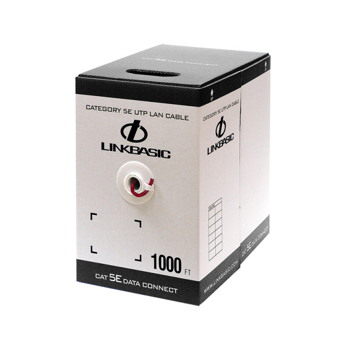 Linkbasic 305m Box Cat5e Solid Red UTP Cable